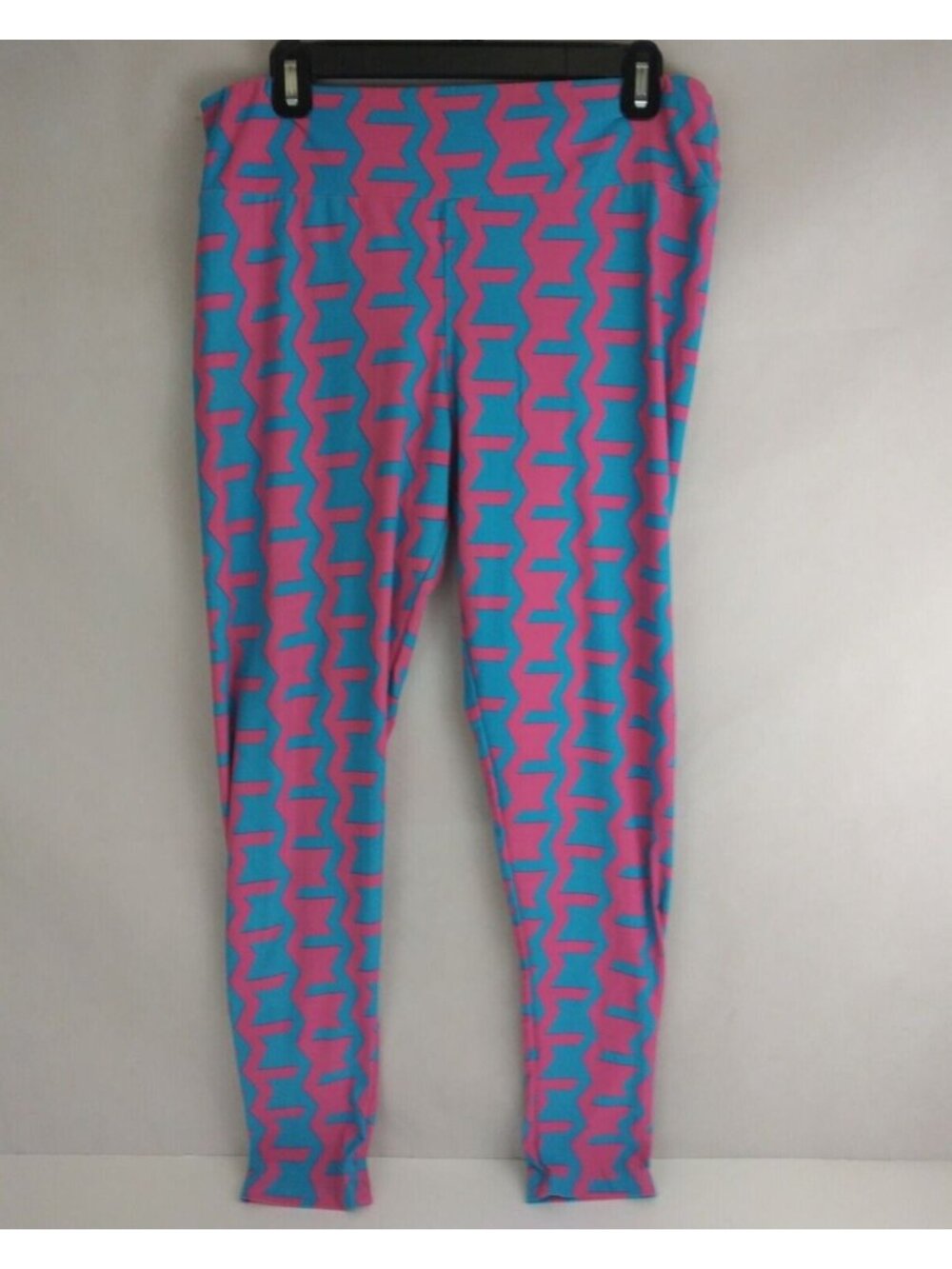 LuLaRoe Tall & Curvy Leggings With Pink & Blue Abstract Designs